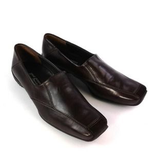Paul Green Brown Leather Driver Shoes Loafers 6.5